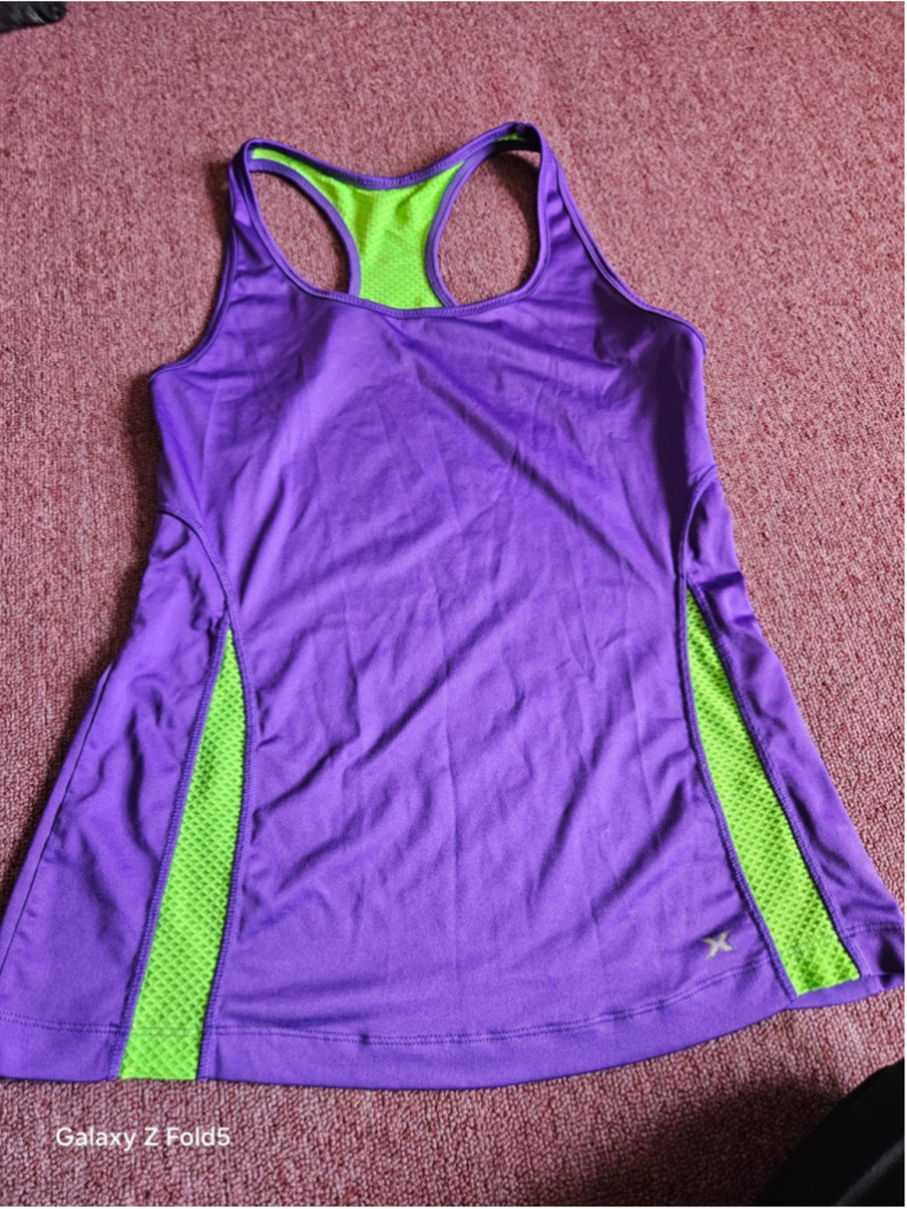 Women's Xersion Performance Tank Top Size M Purple and Green